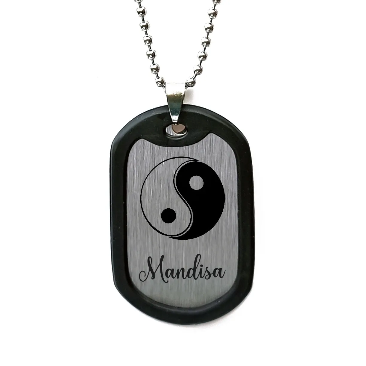 Personalised Engraved Yin Yang Necklace