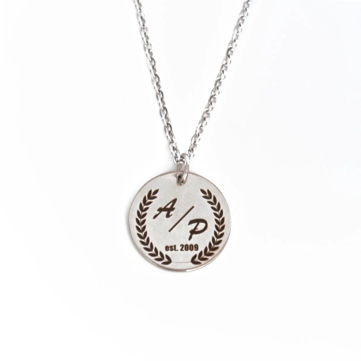 Personalised Monogram and year Necklace