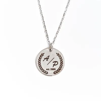 Personalised Monogram and year Necklace