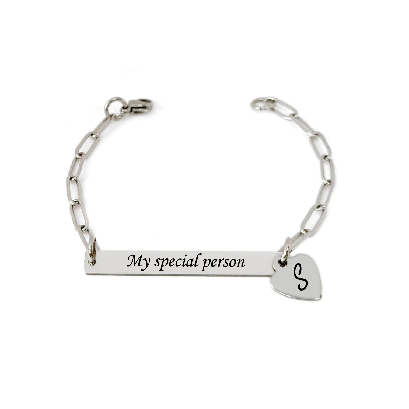 Personalised Engraved &#39;My Special Person&#39; Tag Bracelet