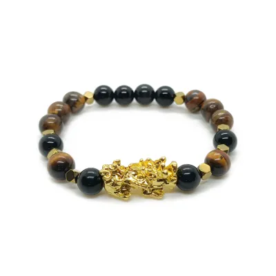 Pi Xiu Dragon Obsidian Bracelet - Wealth and protection