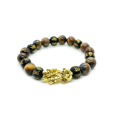 Pi Xiu Dragon Tigers Eye Bracelet - Wealth, luck and protection