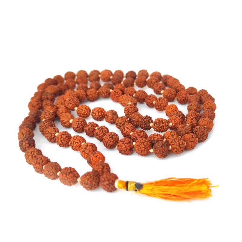 Rudraksha Mala – 8mm Beads (108 Count for Meditation &amp; Balance)
