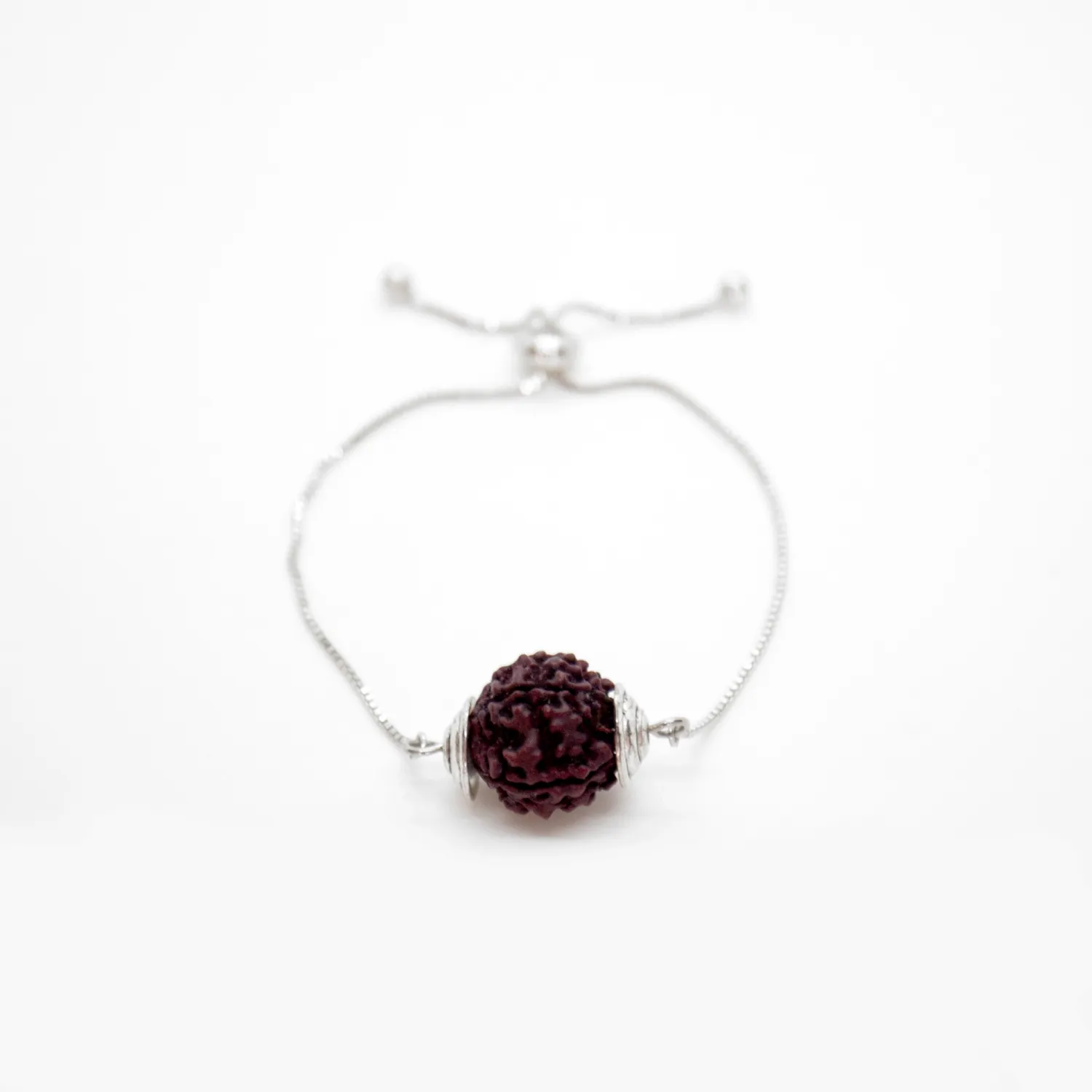 Rudraksha Bracelet – Focal Bead for Calm and Spiritual Balance (15mm)