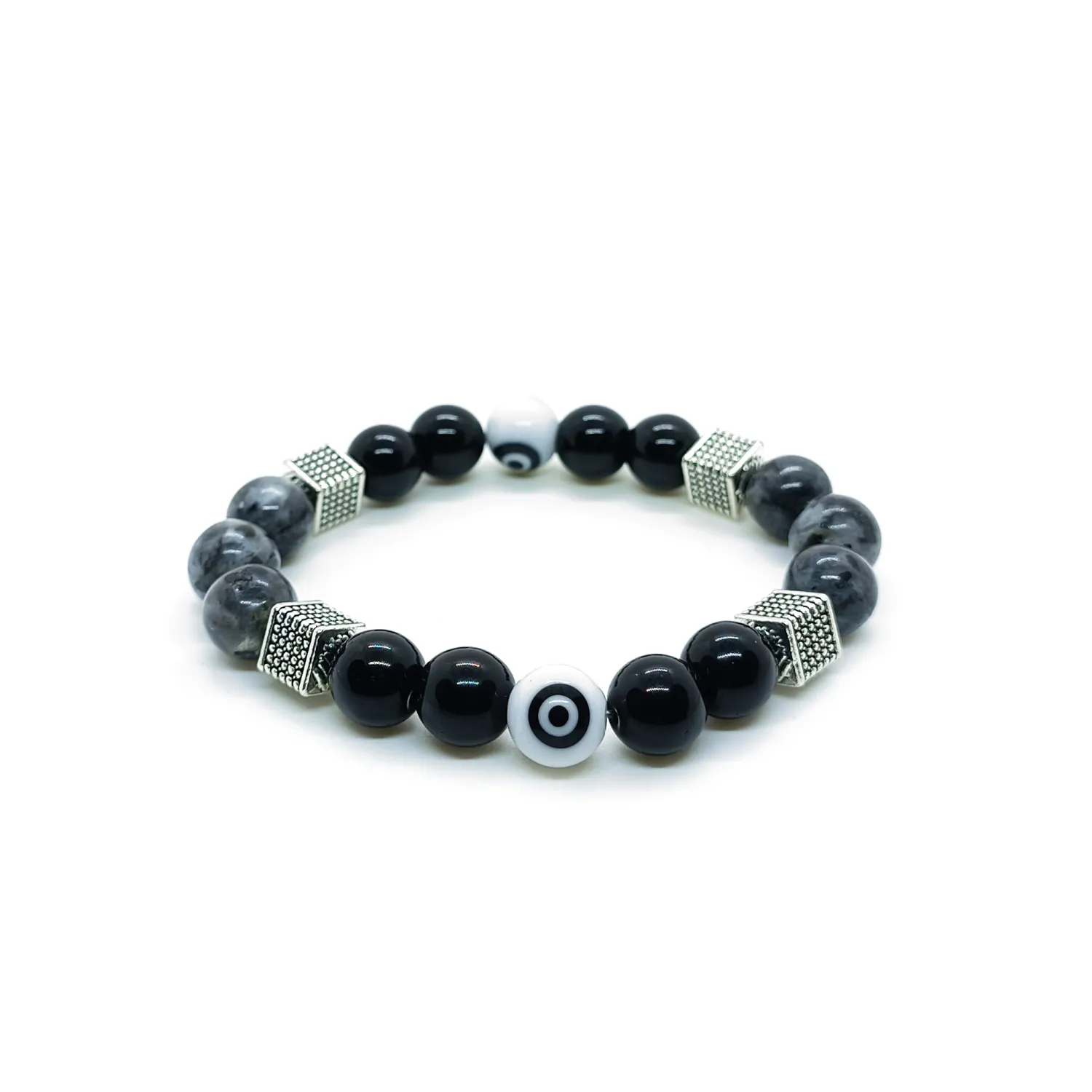 Labradorite and Evil Eye Bracelet (10mm)