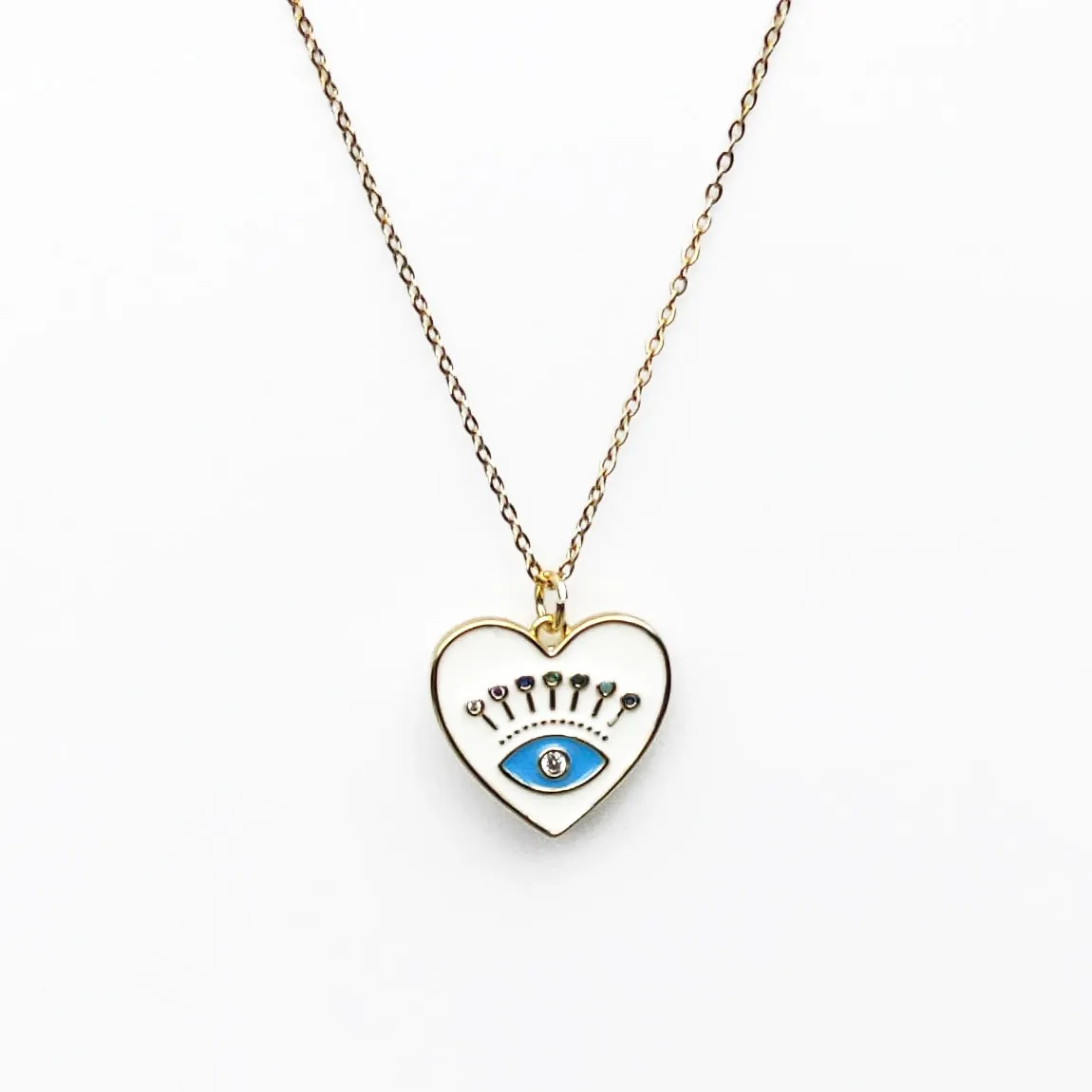 Evil eye Heart necklace