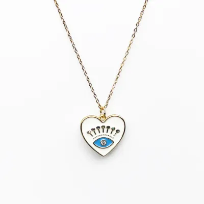 Evil eye Heart necklace