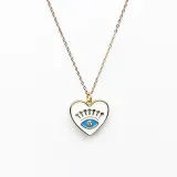 Evil eye Heart necklace