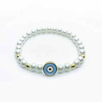 Evil Eye Pearl bracelet