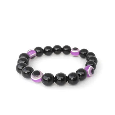 Evil Eye/Nazar bracelet (Purple 10mm)