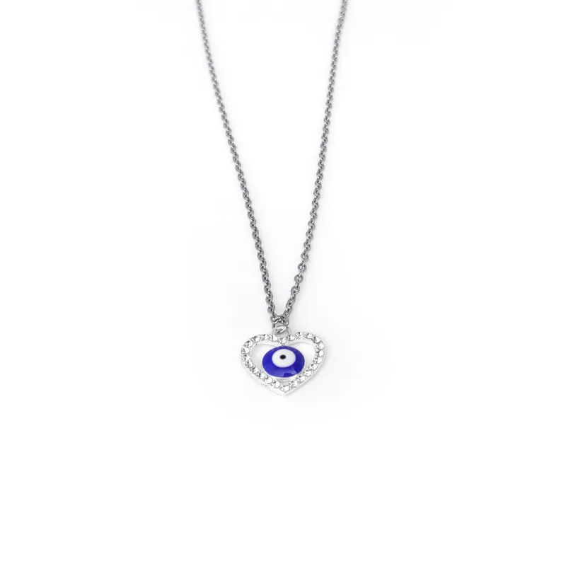 Heart Evil Eye necklace