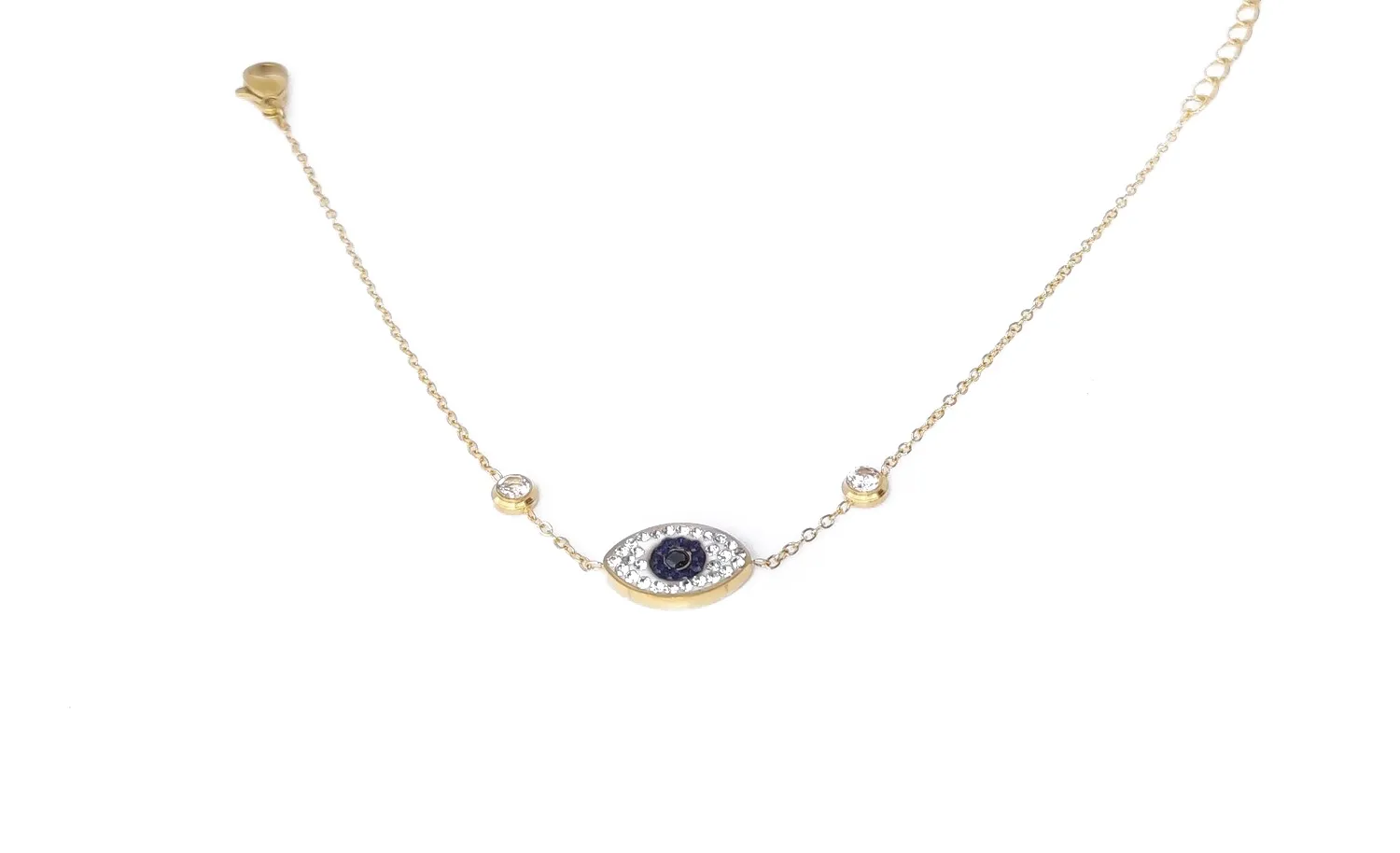 Blue Evil Eye bracelet (Gold Toned)