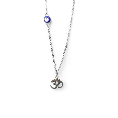 Aum (Om) and Evil Eye necklace