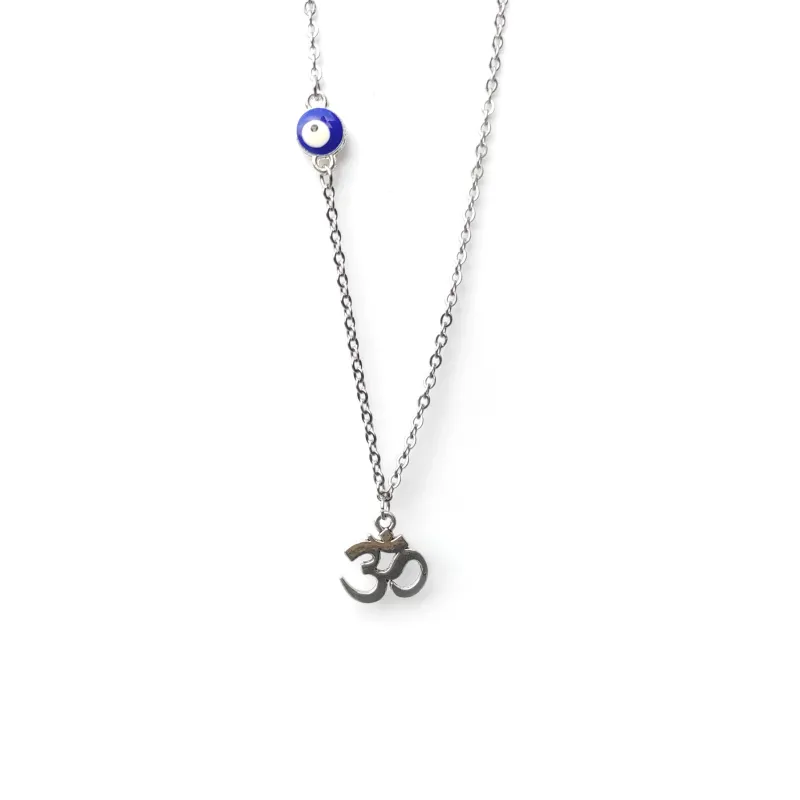 Aum (Om) and Evil Eye necklace