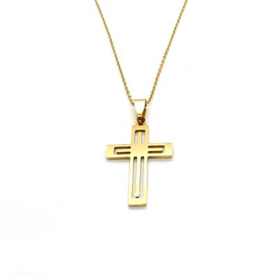 Cross necklace (Gold toned)