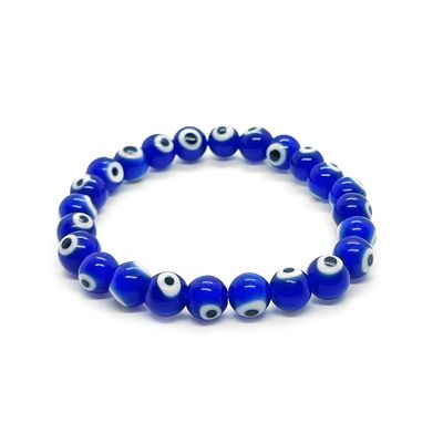 Turkish Glass Evil Eye bracelet (8mm)