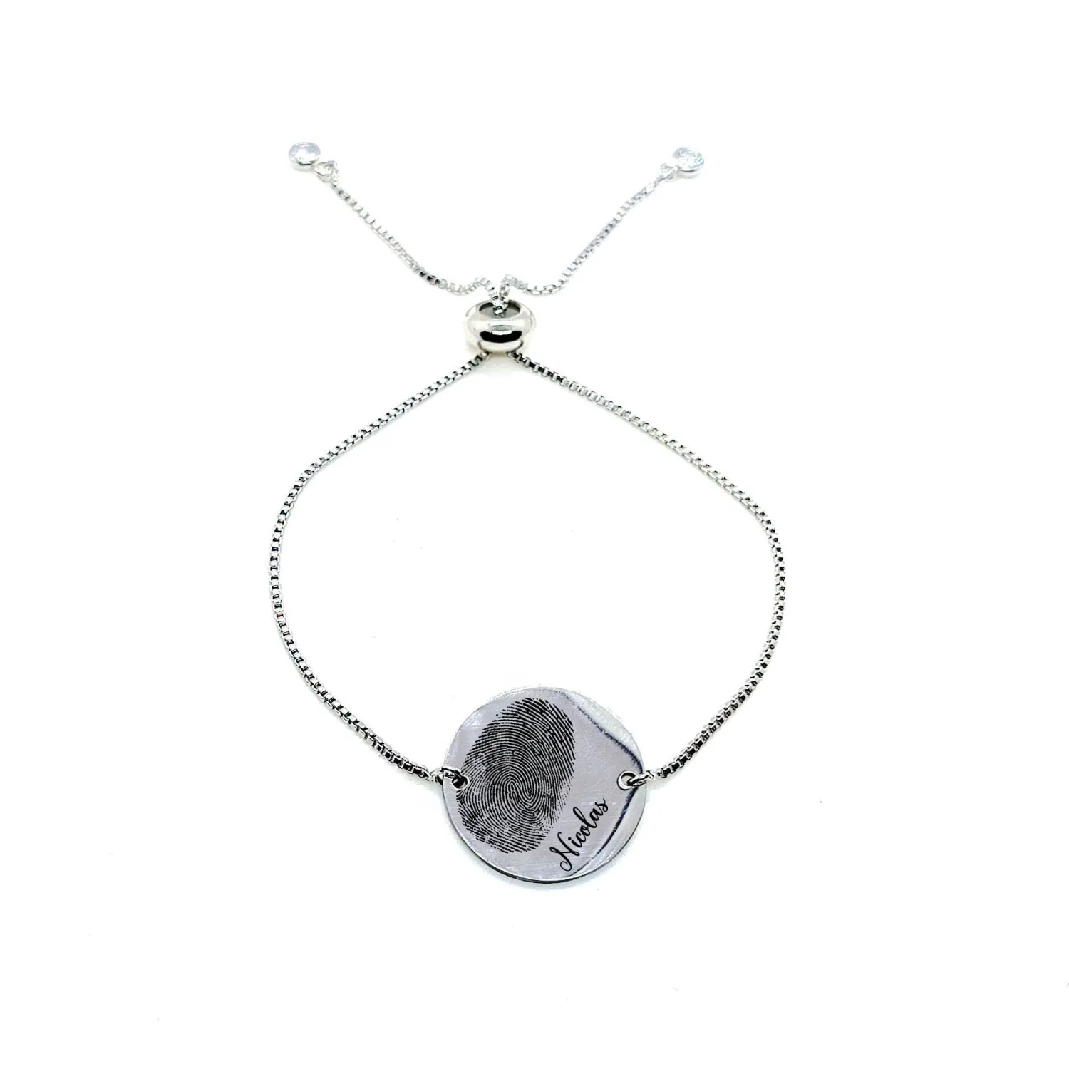Personalised Fingerprint and Name Bracelet