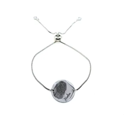 Personalised Fingerprint and Name Bracelet