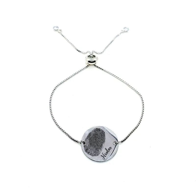 Personalised Fingerprint and Name Bracelet