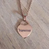 Personalised Double-sided Name and Message Heart Necklace