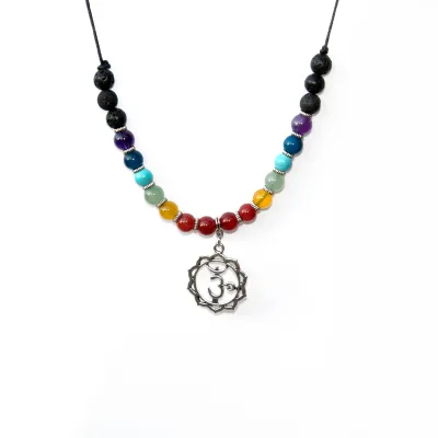 Chakra and Lava rock home/car decor - &quot;Balance and Grounding&quot;