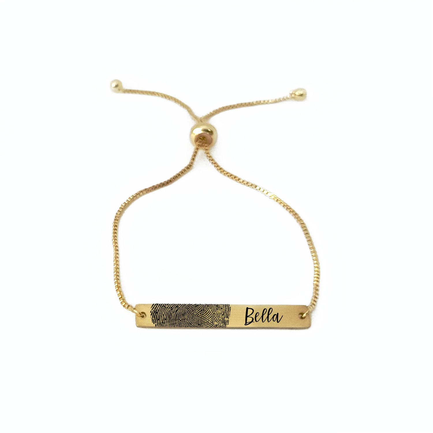 Personalised Fingerprint and Name Bracelet