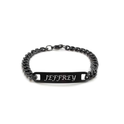 Personalised Name Tag Bracelet (Black Tone)