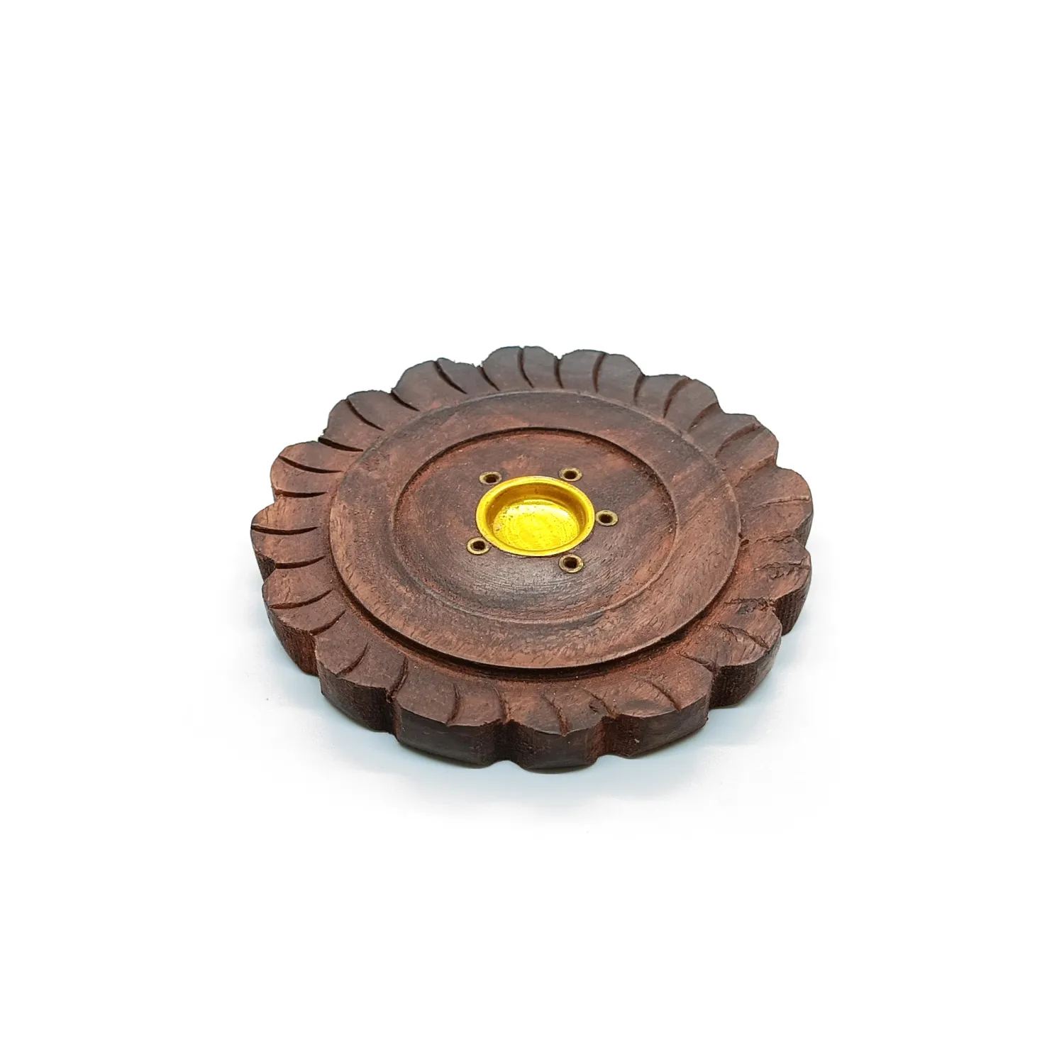 Wooden Incense Holder Flower