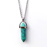 Turquoise pendant gemstone necklace