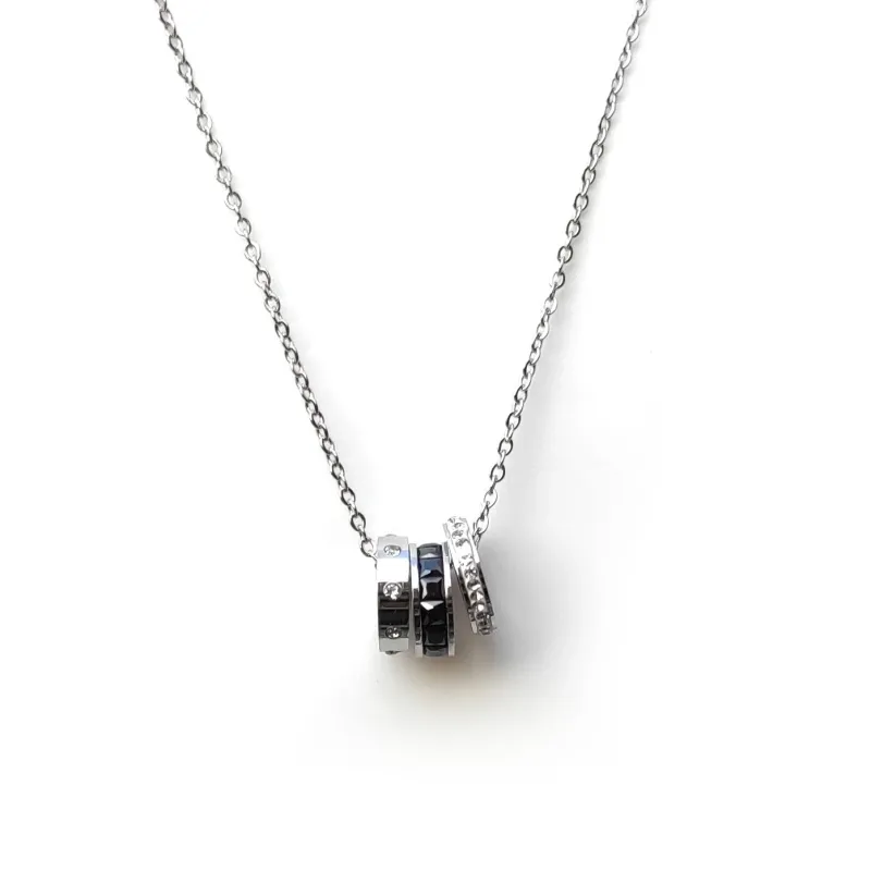 Triple ring necklace