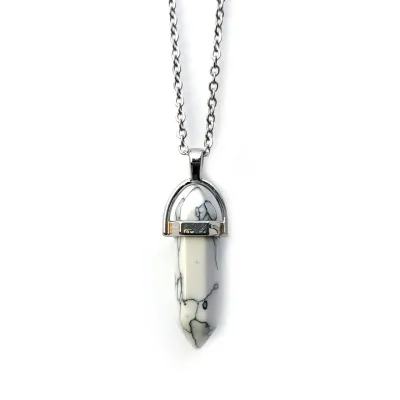 Howlite pendant gemstone necklace