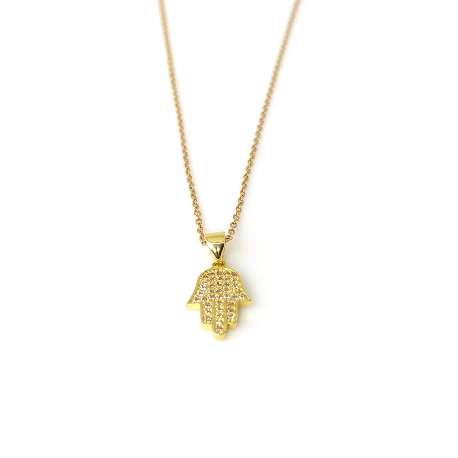 Gold Hamsa Hand necklace