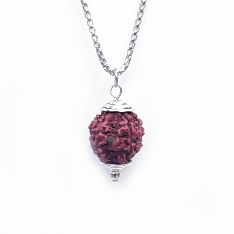 Bold Rudraksha Necklace – Grounded Strength &amp; Focus (15mm Bead)