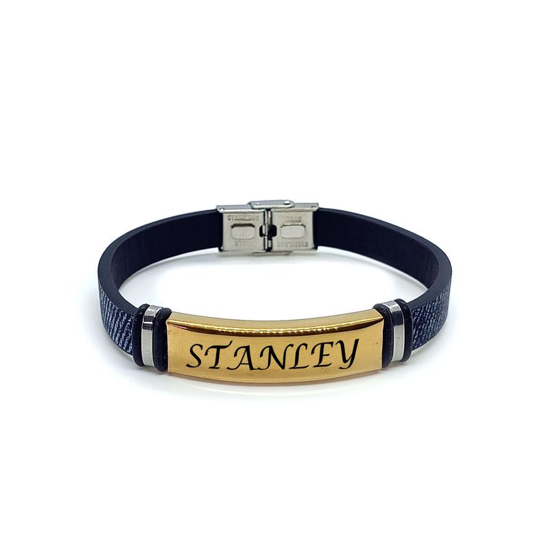 Personalised Name Bracelet (Denim Gold Tone)