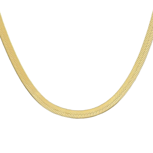 Gold Toned Snake Chain Necklace
