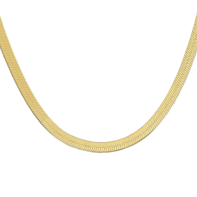 Gold Toned Snake Chain Necklace
