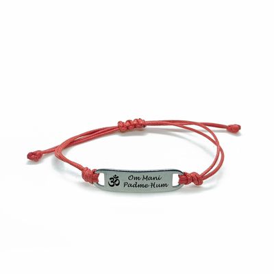 Adjustable Personalised Mantra Bracelet
