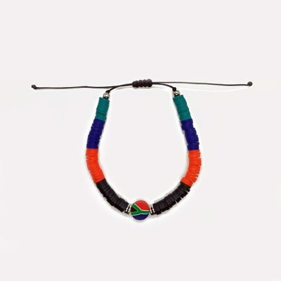 South Africa Flag Heritage Bracelet - Adjustable South Africa Flag Heritage Bracelet - Adjustable