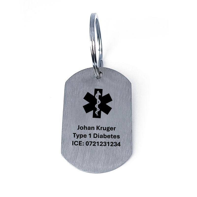Personalised Medical Alert Key Chain