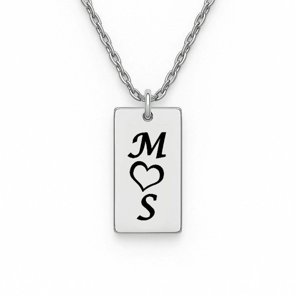 Personalised Initials and Heart Necklace
