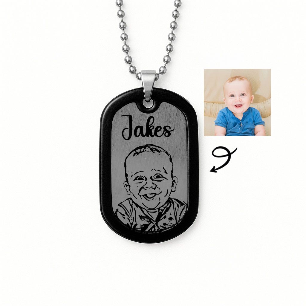Personalised Photo Necklace (Silver Tone)