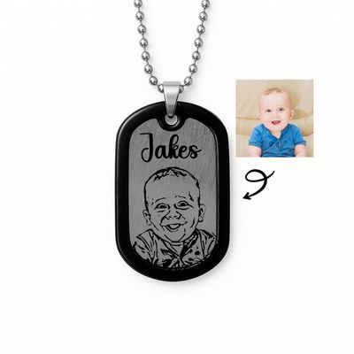 Personalised Photo Necklace (Silver Tone)