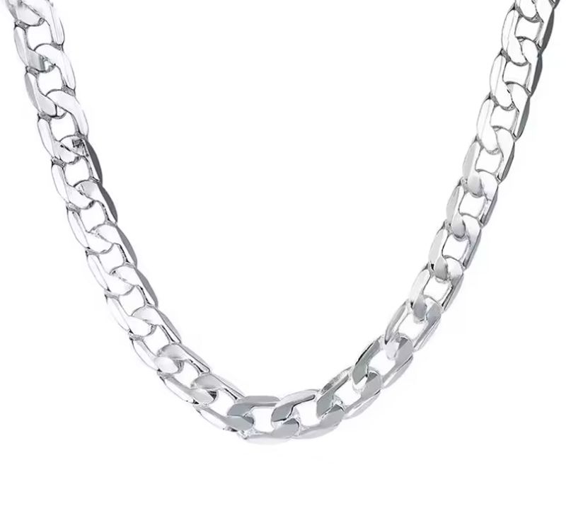 Men’s Stainless Steel Cuban Chain Necklace – Durable &amp; Hypoallergenic (8mm)