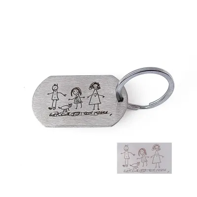Personalised Drawing or Handwriting Key Chain