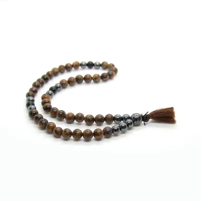 Triple Protection Mala - Black obsidian, Hematite and Tigers Eye