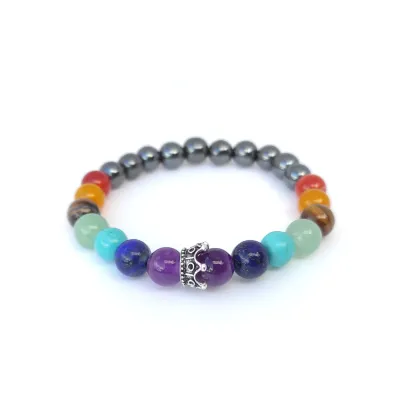 Hematite Chakra crown bracelet - Grounding &amp; Focus