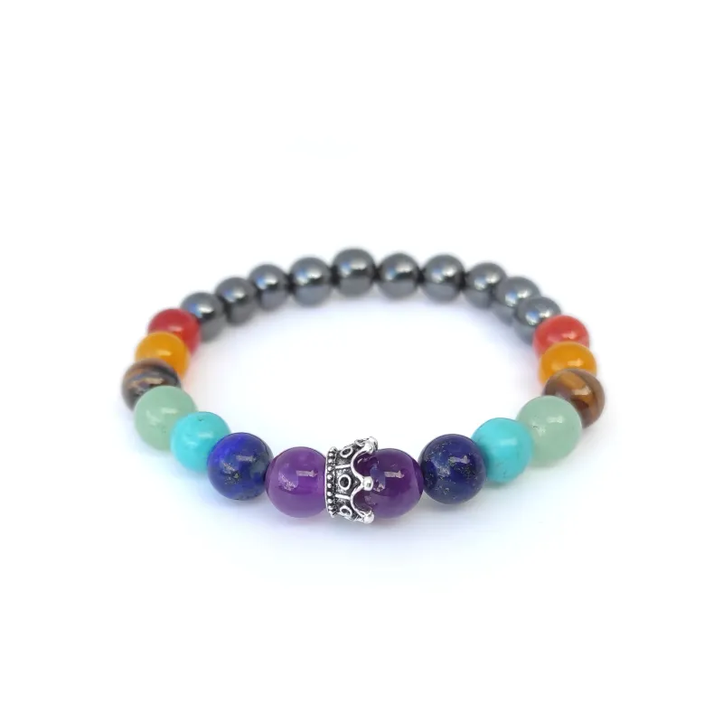 Hematite Chakra crown bracelet - Grounding &amp; Focus