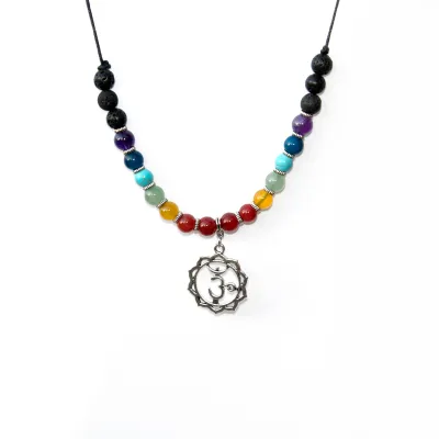 Chakra and Lava rock home/car decor - "Balance and Grounding"
