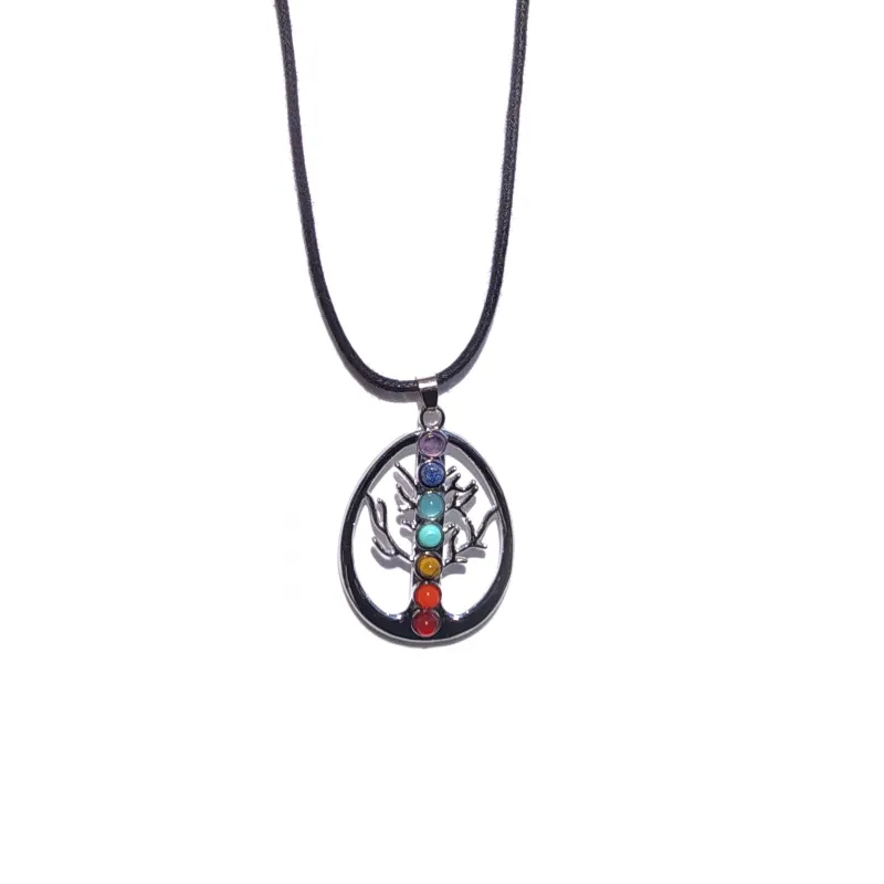Tree of Life 7 Chakra necklace (cord)