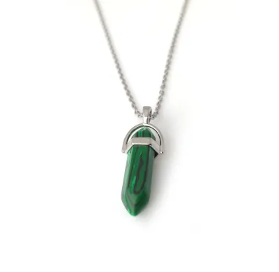 Malachite pendant gemstone necklace